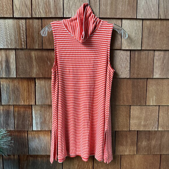 EUC Anthropologie Puella Orange Striped Sleeveless A-line Tunic in Large - Picture 7 of 10